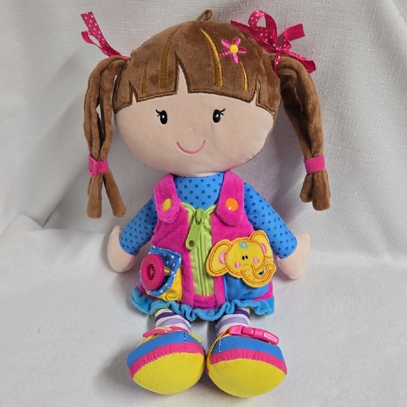 June Garden Other - June Garden Plush Doll Learn To Dress 15" Toy Soft Excellent Condition